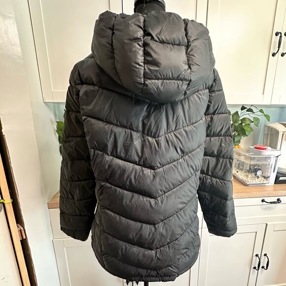 Charter Club Women's Full-Zip Packable Hooded Puffer Winter Jacket Black XL Coat - Picture 4 of 11